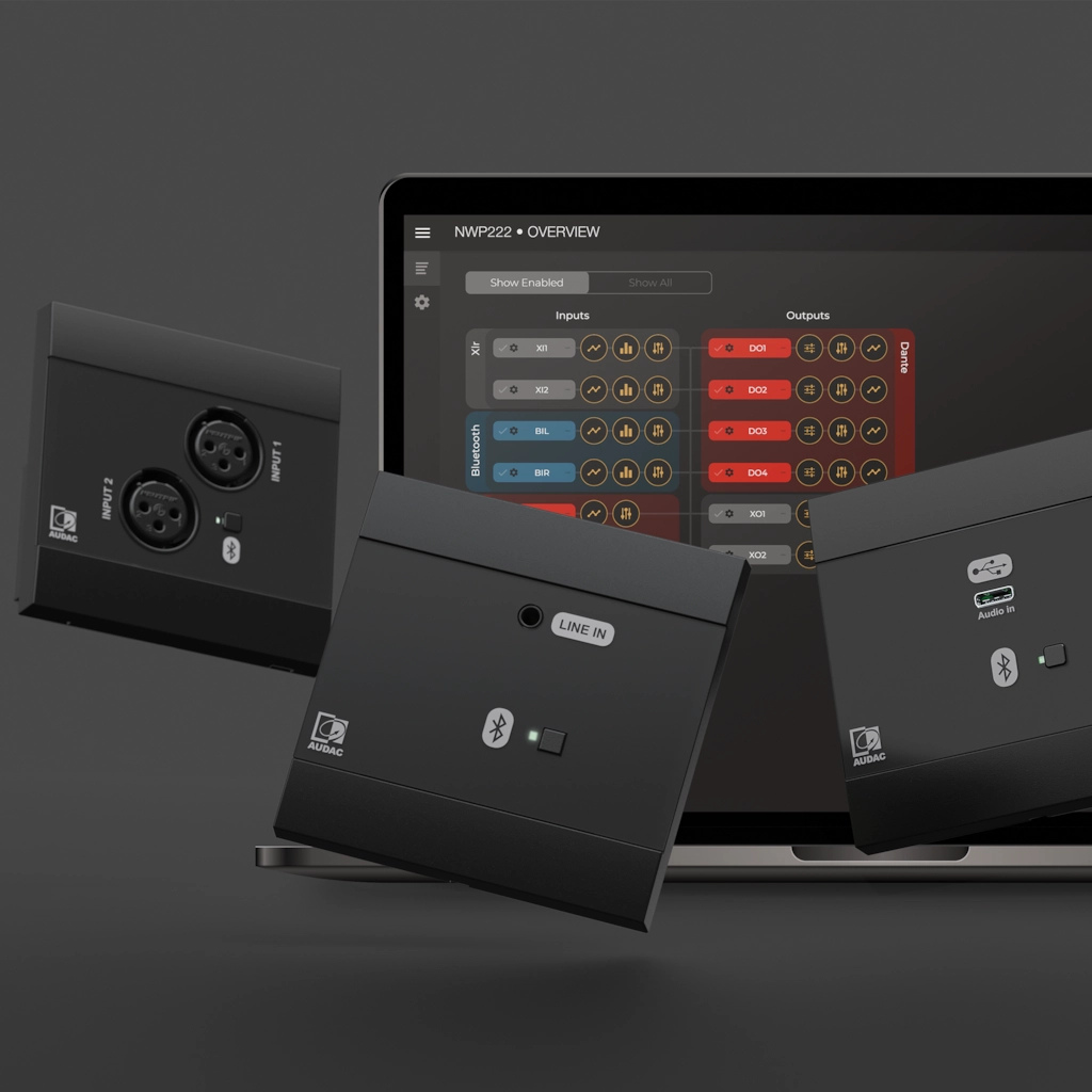 AUDAC NWP Dante/AES67 networked wall plate